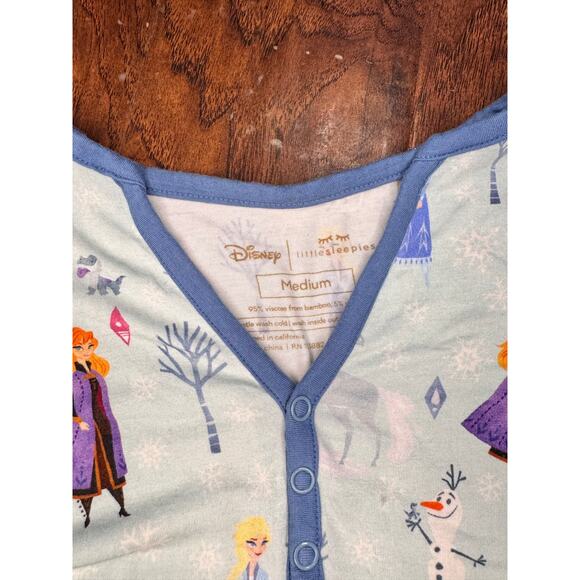 Little Sleepies Unisex Pajama Pants set Olaf Frozen Elsa Anna Jogger Bamboo M - Picture 2 of 9